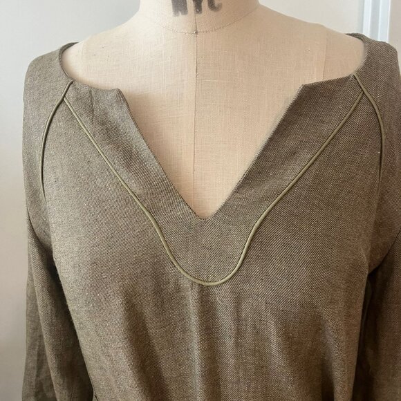 ANNE WILLI PARIS Linen/Wool Blend Tunic Dress Size 4 - Picture 3 of 10